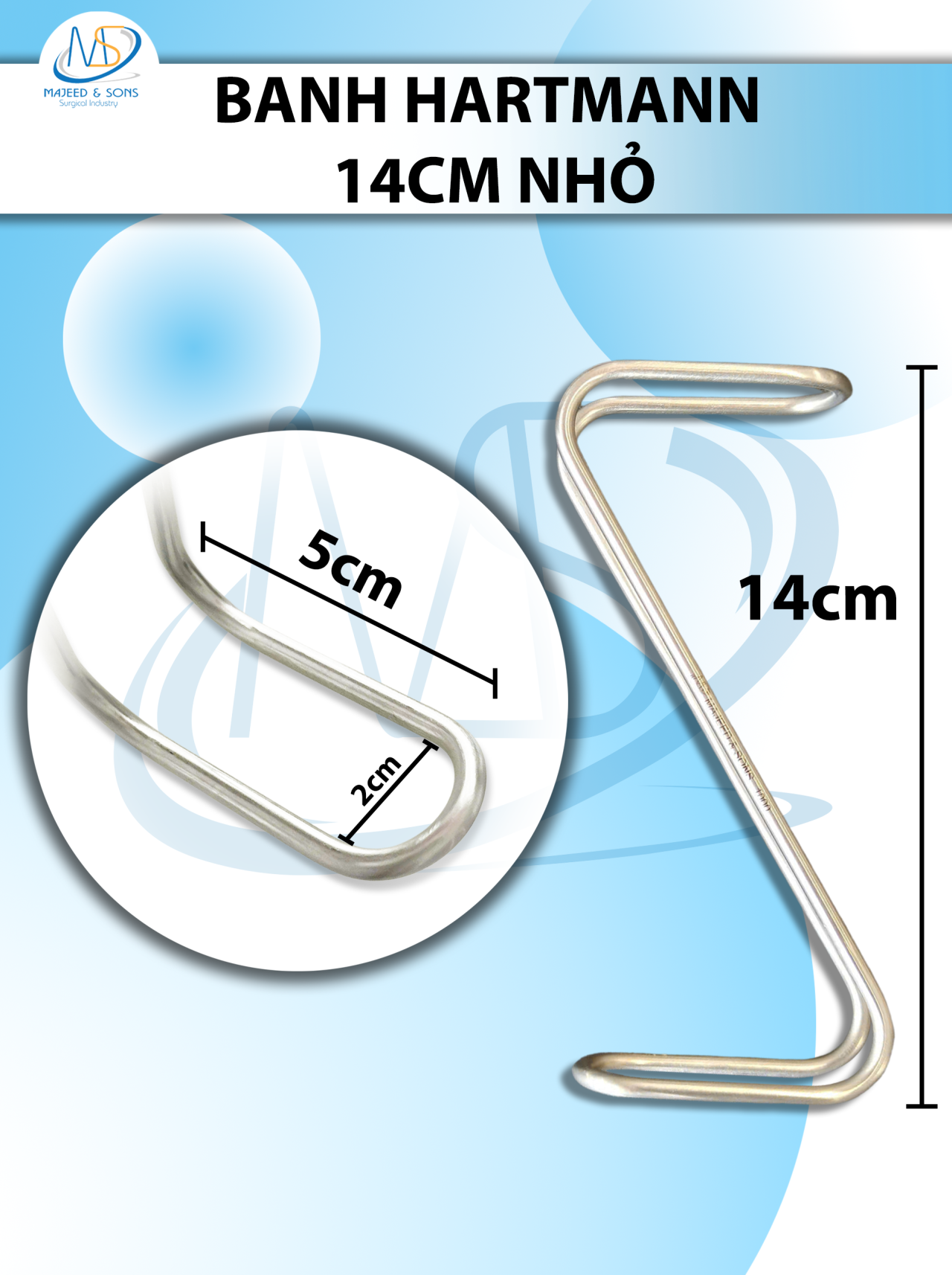 Banh hartmann, banh chữ Z nhỏ (14cm D5 R3)