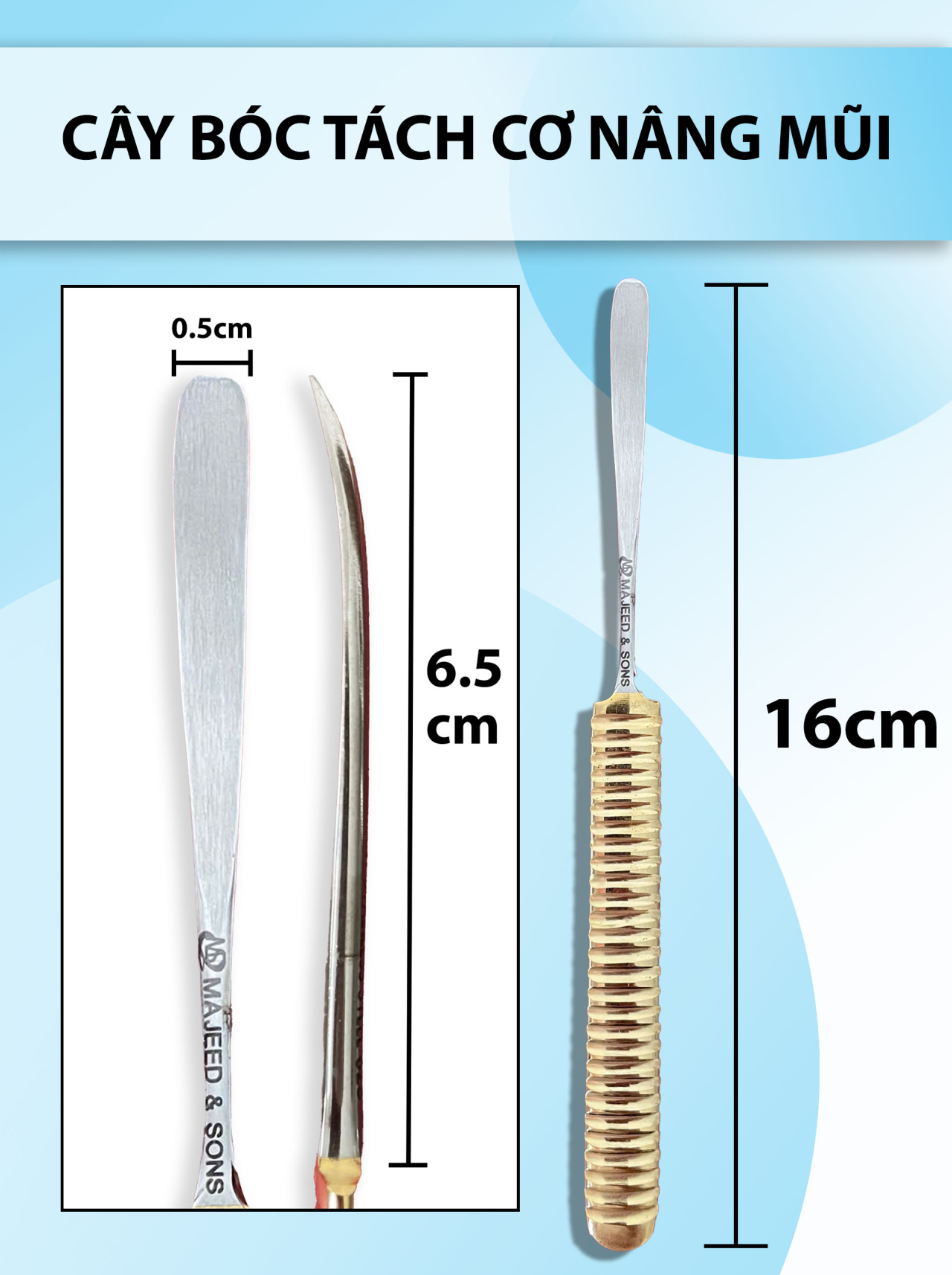 cây bóc tách cơ trong nâng mũi thẩm mỹ, bóc tách bén 