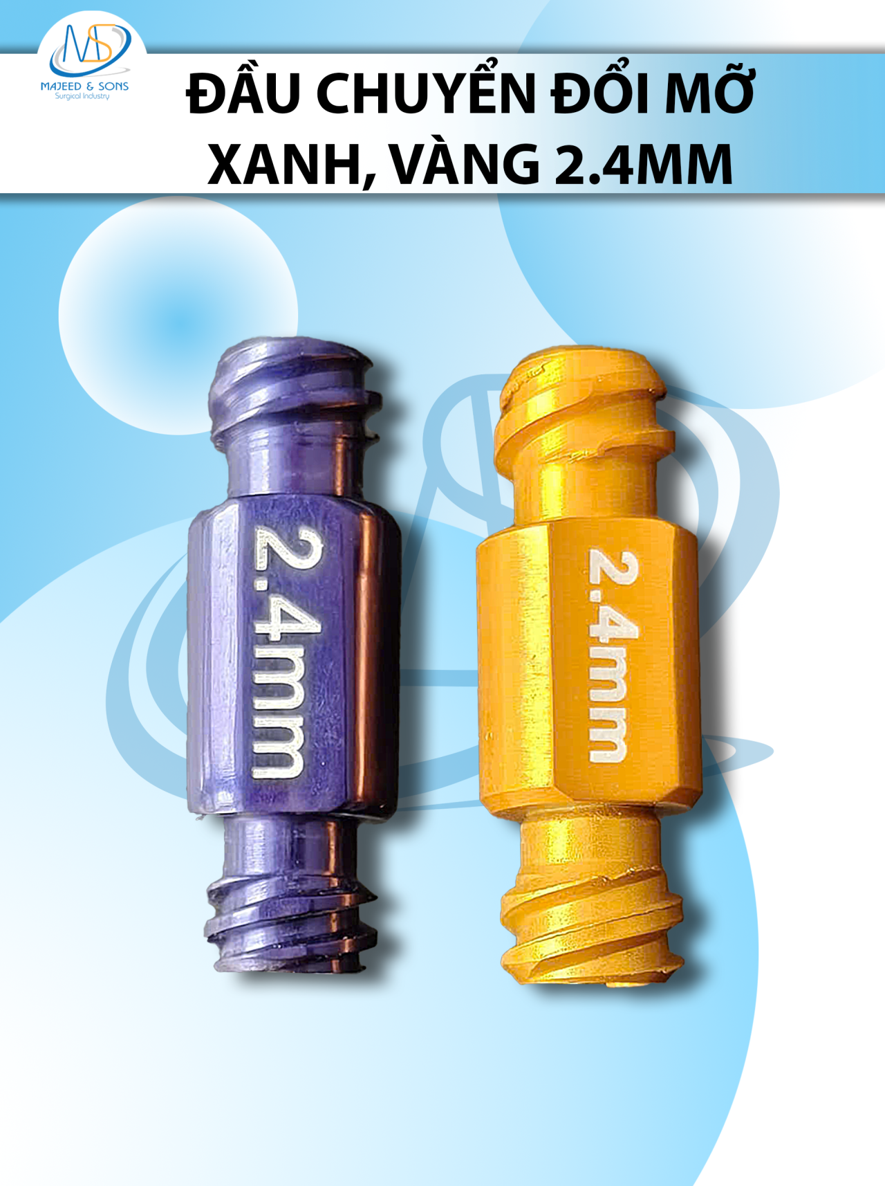 Đầu chuyển đổi mỡ kích thước 2.4mm