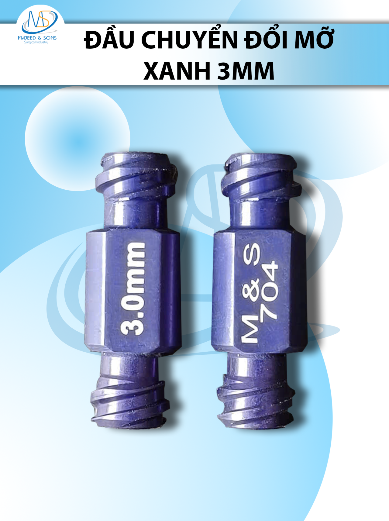 Đầu chuyển đổi mỡ  kích thước 3.0 mm