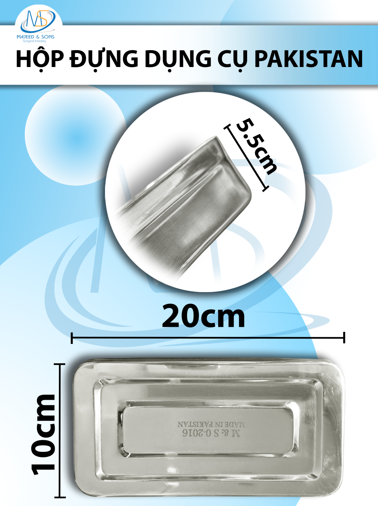 Hộp đựng dụng cụ pakistan lớn (D20 R10,2 C5,5)