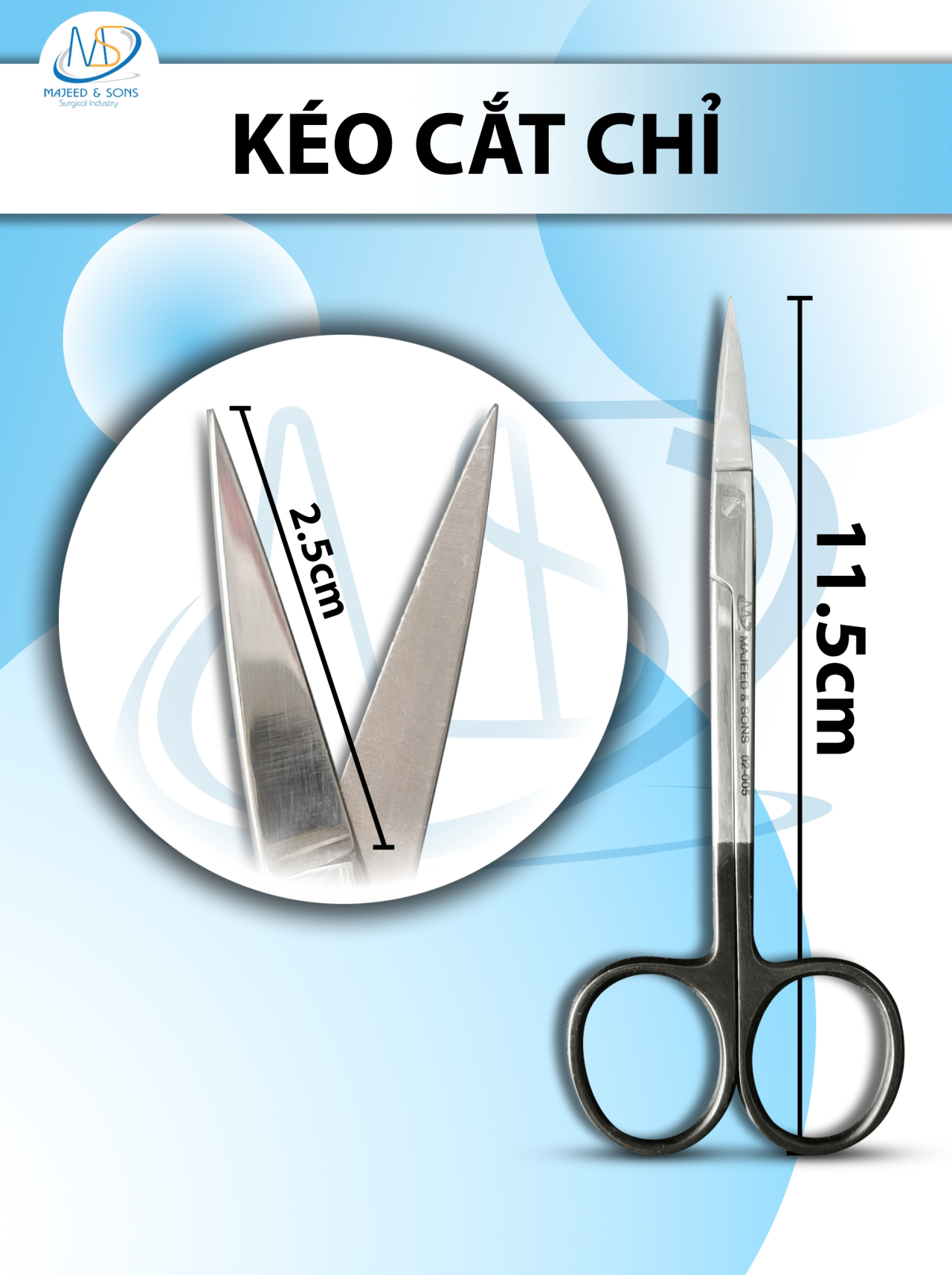 Kéo cắt chỉ 11.5cm supercut