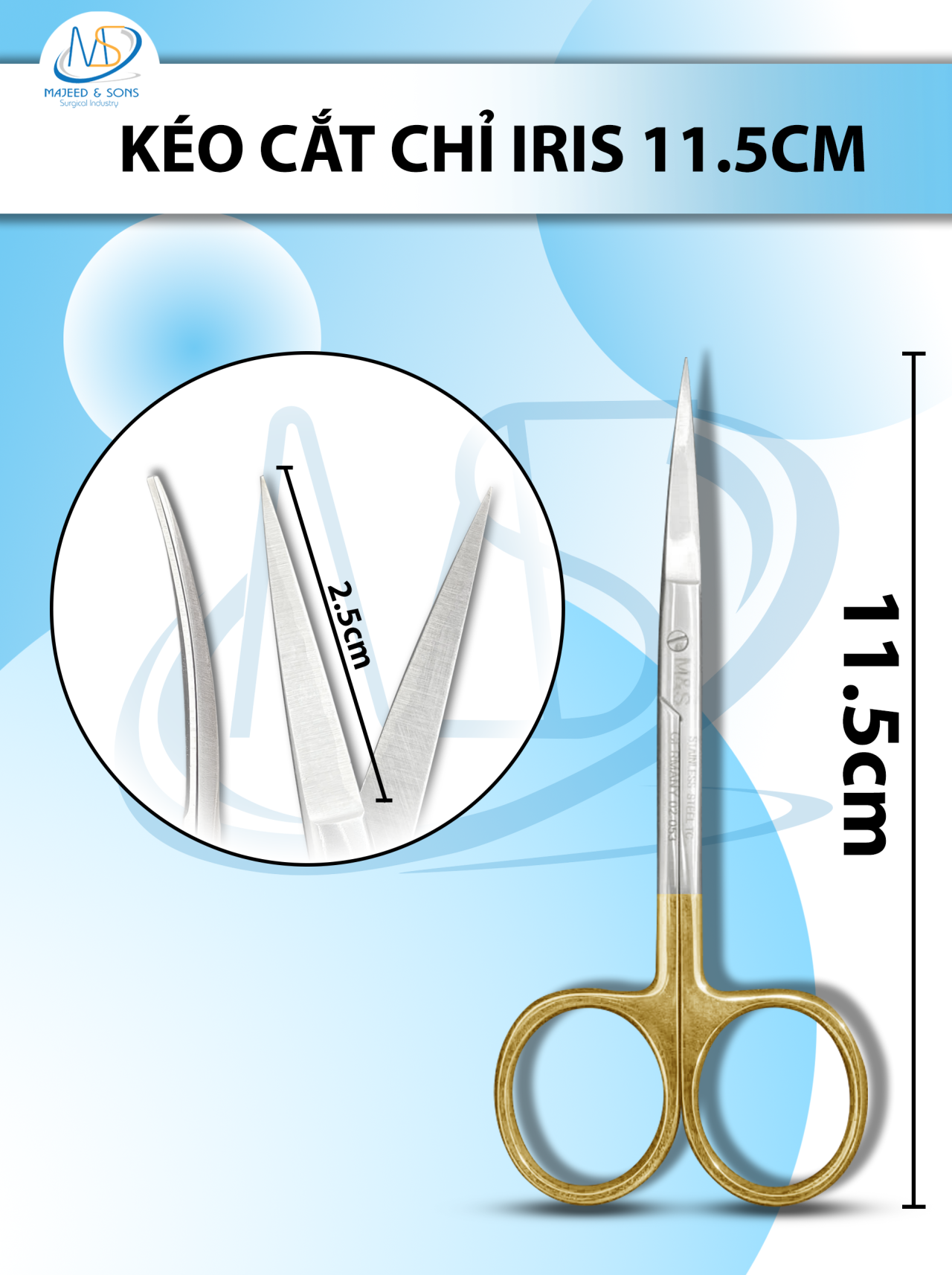 Kéo cắt chỉ iris 10.7cm