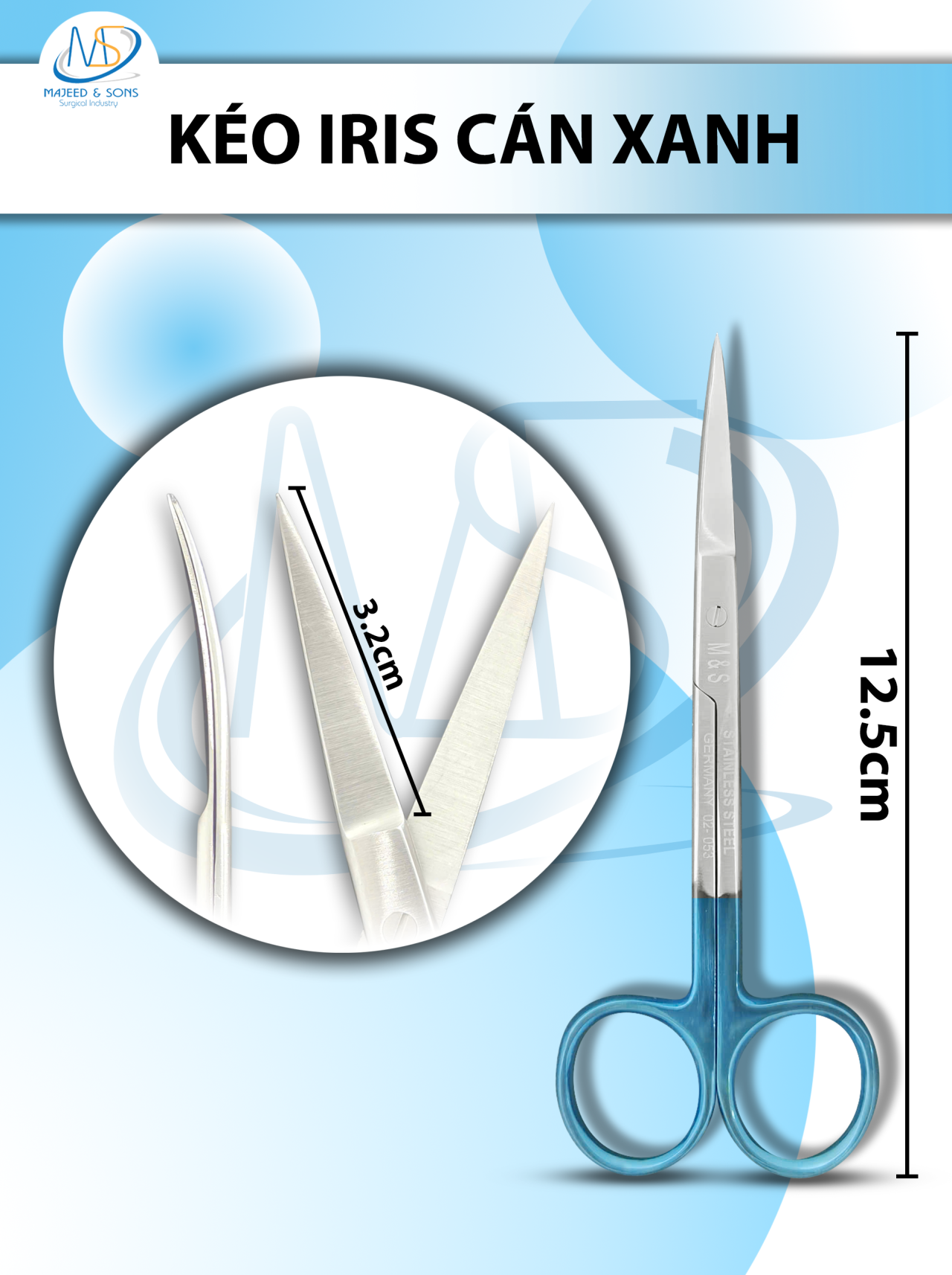 kéo cắt iris 12.5cm