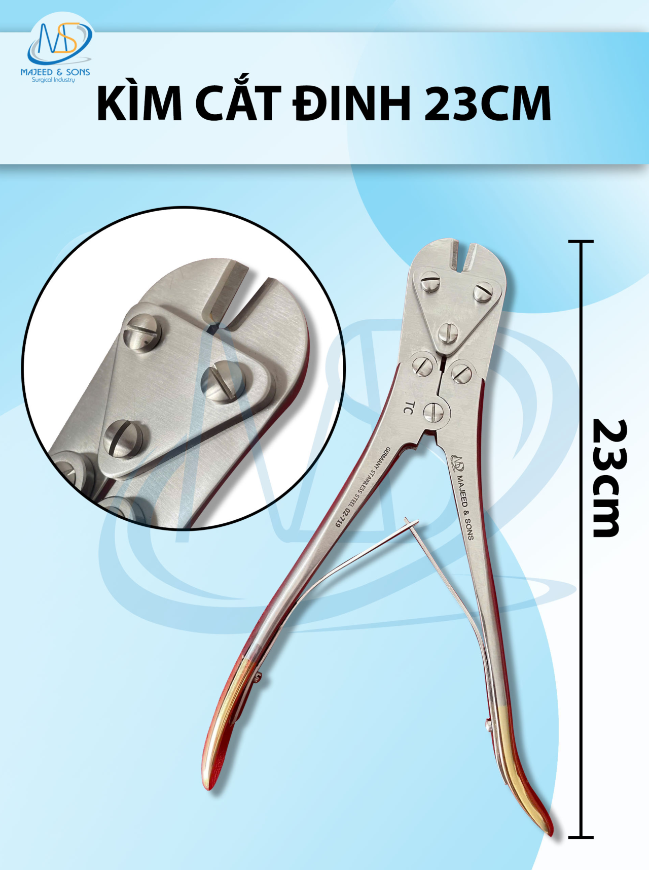 Kìm cắt đinh 23cm