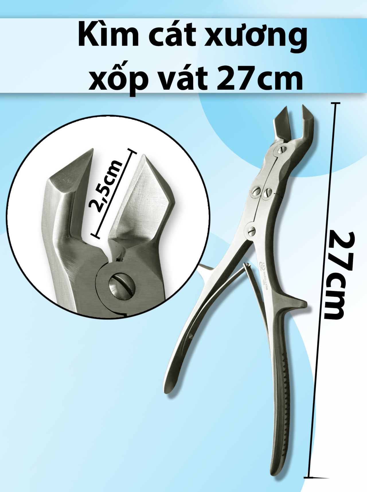 Kìm cát xương xốp vát 27cm 2,5