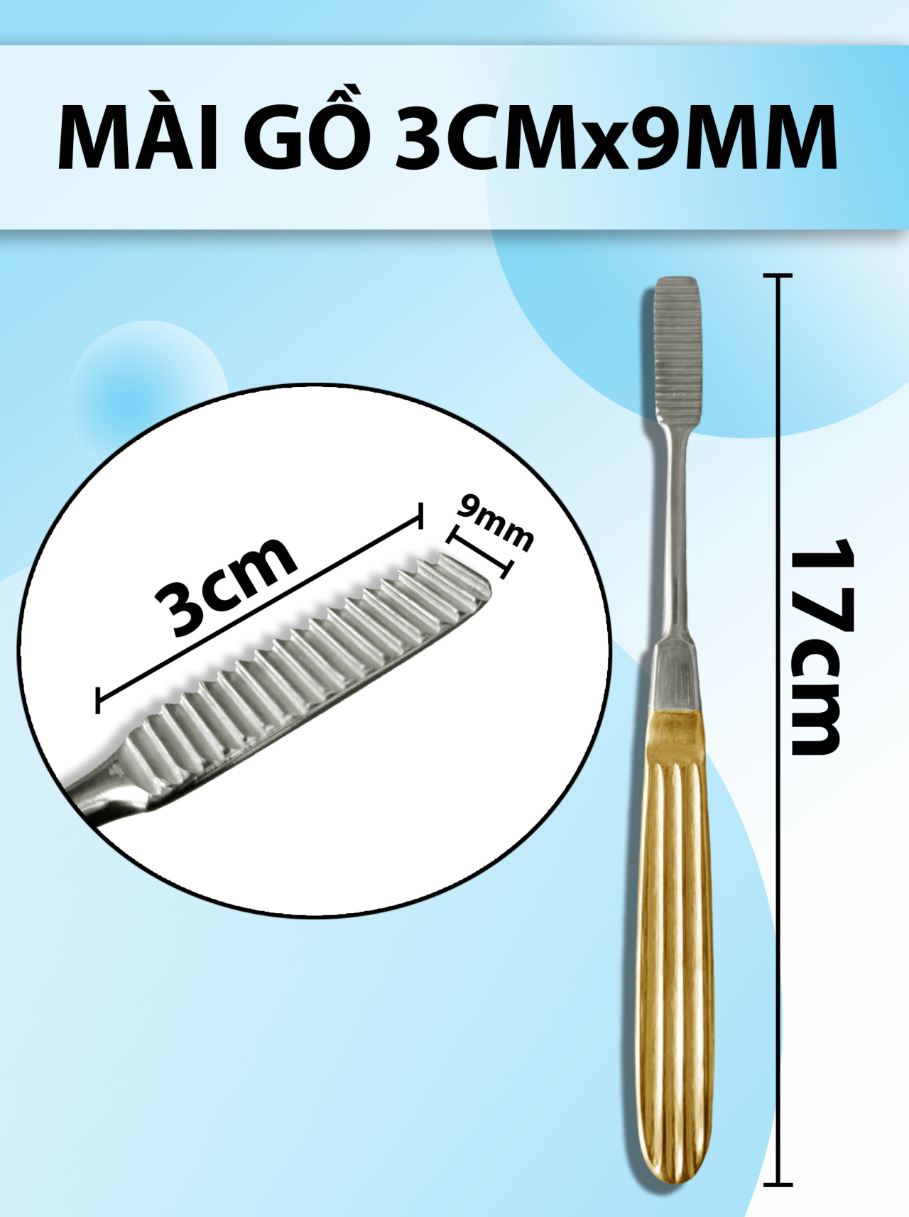 Mài gồ 17cm, mài xương 