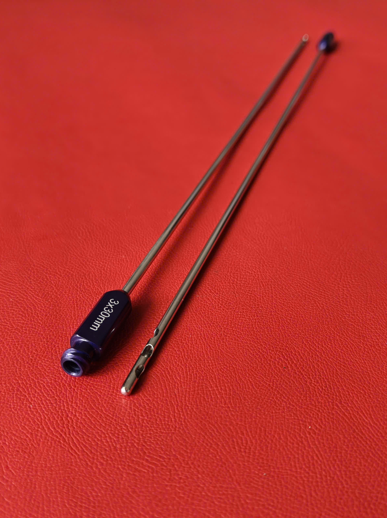 Que hút mỡ 30cm x 3mm 3 lỗ tròn xéo  D4.5 R2.5