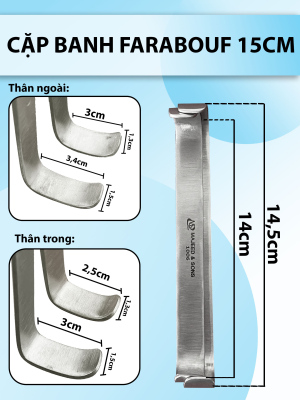 1 cặp banh farabouf 15cm, banh vết mổ 