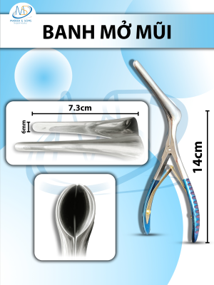 Banh mở mũi chất lượng cao Dài 14cm, đầu D7.3cm R6mm