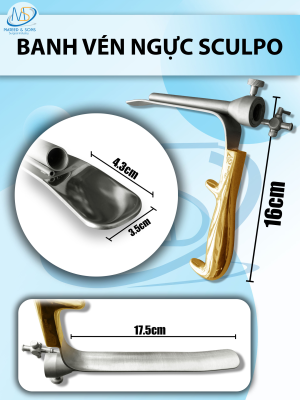 Banh vén ngực Sculpo Dài 16cm đầu dài 17,5cm dài cong 4,3cm rộng 3,5cm