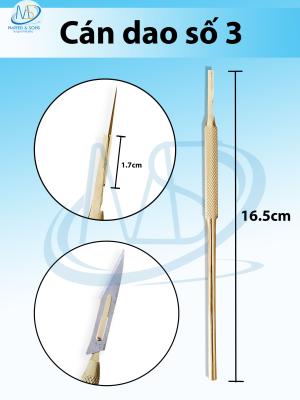 Cán dao số 3, cán dao y tế số 3 khớp lưỡi dao 10,11,12,15