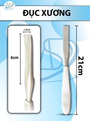 Đục xương Dài 21cm D6 R1,5