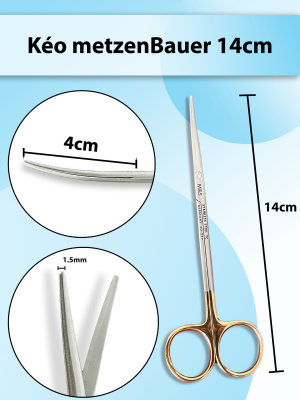 Kéo metzenBauer, kéo metz cong 14cm