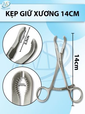 Kẹp giữ xương 14cm