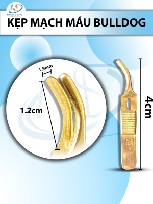 kẹp mạch máu bulldog 4cmx1.5mm cong (4cm D 1.2cm R1)