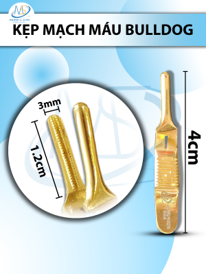 kẹp mạch máu bulldog 4cmx3mm thẳng (4cm D1.2cm R3mm)