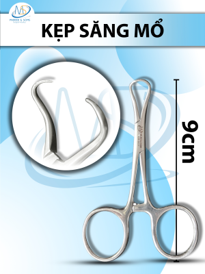 Kẹp săng mổ 9cm, kẹp khăn mổ chất lượng cao