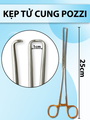 Kẹp tử cung pozzi 25cm  chất lương cao