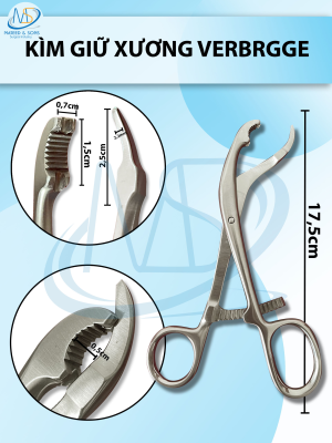 Kìm giữ xương Verbrugge 17,5cm 