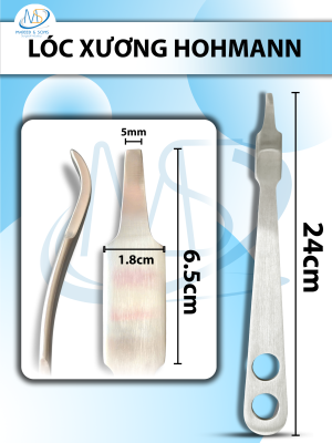 Lóc xương Hohmann Dài 24cm đầu dài 6,5 rộng bự 1,8 rộng nhỏ 5mm
