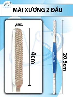 Mài xương 2 đầu Dài 20,5cm đầu 4cm x 0,7cm, 2 đầu giống nhau