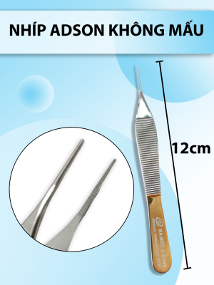 Nhíp adson không mấu , nỉa adson KM, nhíp y tế, nhíp bầu