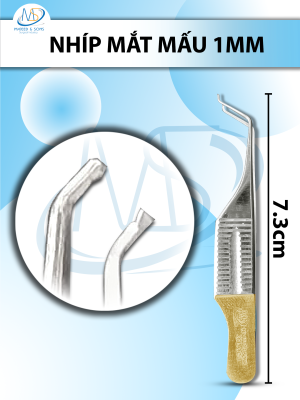 Nhíp mắt mấu siêu nhỏ dài 7,3cm đầu nhíp cong 1mm