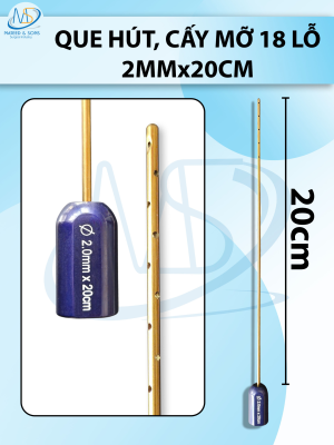 Que tiêm dung dịch, kim hút 18 lỗ 2mmx20cm