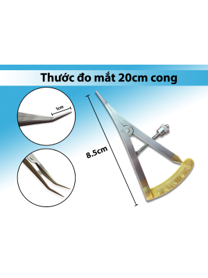 Thước đo mắt 20cm cong